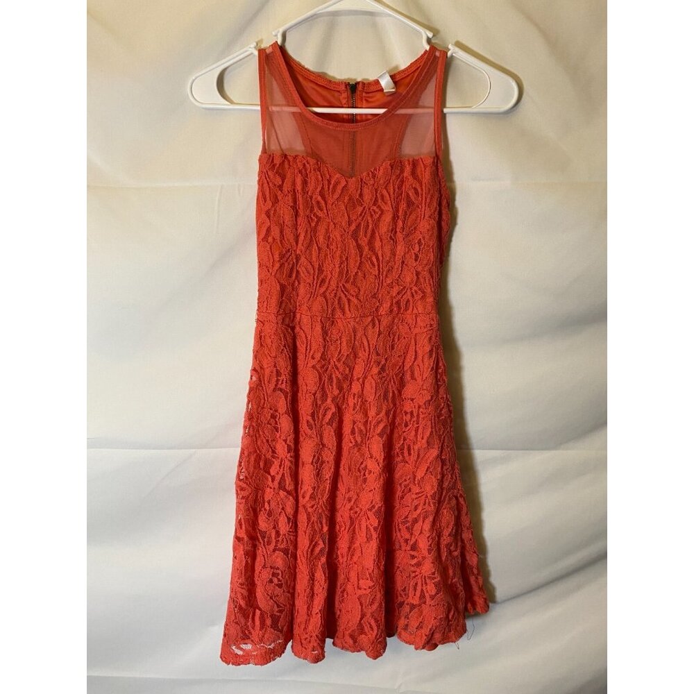 XHILERATION Women’s XS EXTRA SMALL DRESS PINK LACE MINI Fairy retro